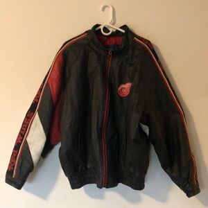 Vintage Red Wings Leather Jacket